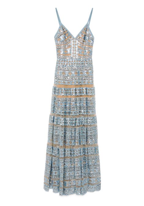 Light blue embroidered long dress Elie Saab - women